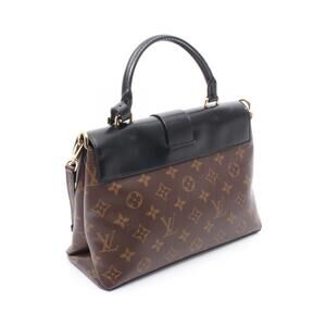 Louis Vuitton One Handle Flap Bag Noir Black Handbag Leather Brown